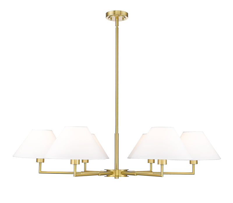 Leila 6 Light 44" Chandelier in Luxe Gold