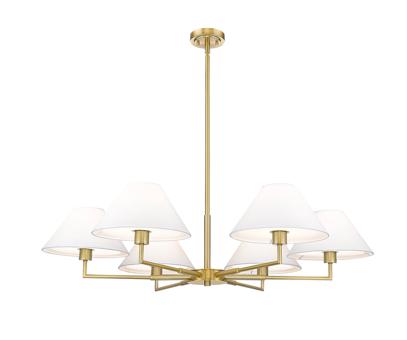 Leila 6 Light 44" Chandelier in Luxe Gold