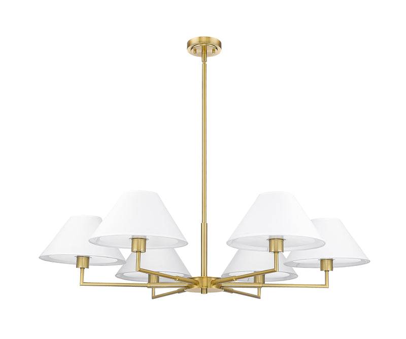 Leila 6 Light 44" Chandelier in Luxe Gold