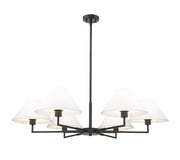 Leila 6 Light 44" Chandelier in Matte Black