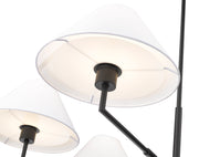 Leila 6 Light 44" Chandelier in Matte Black