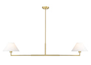 Leila 2 Light 12" Chandelier, 62" Long in Luxe Gold