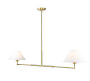 Leila 2 Light 12" Chandelier, 62" Long in Luxe Gold