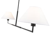 Leila 2 Light 12" Chandelier, 62" Long in Matte Black