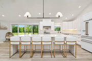 Leila 2 Light 12" Chandelier, 62" Long in Matte Black in a room setting