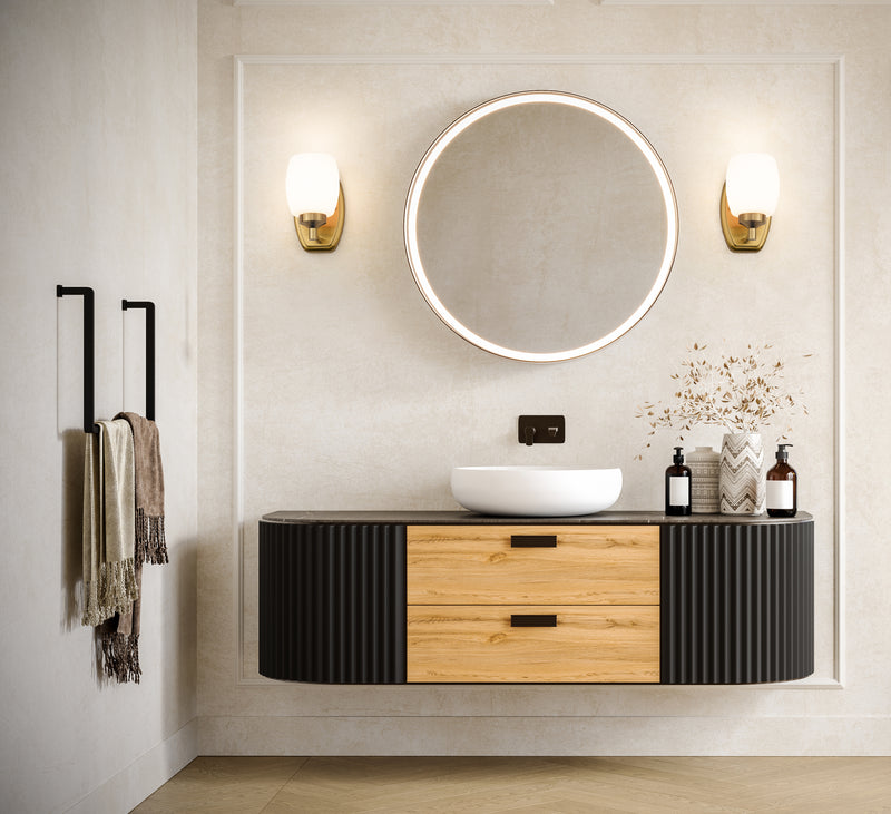 Kendrick 1 Light 4.75" Wall Sconce in Luxe Gold in a room setting