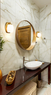 Kendrick 1 Light 4.75" Wall Sconce in Luxe Gold in a room setting