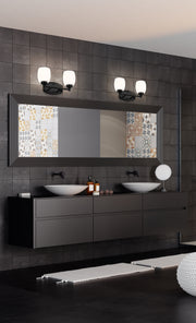 Kendrick 2 Light 14.5" Vanity in Matte Black in a room setting