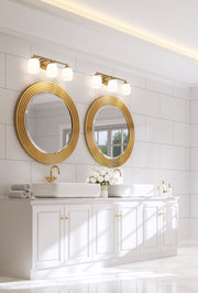 Kendrick 3 Light 23" Vanity in Luxe Gold in a room setting