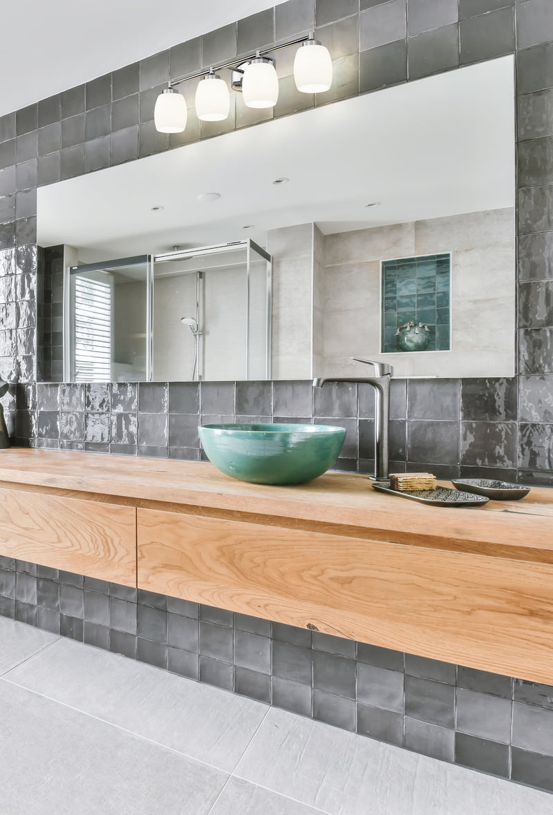 Kendrick 4 Light 31.25" Vanity in Chrome in a room setting
