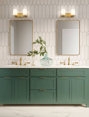 Burk 2 Light 13.75" Vanity in Luxe Gold in a room setting