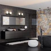 Burk 2 Light 13.75" Vanity in Matte Black in a room setting