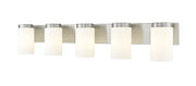Burk 5 Light 38" Vanity in Brushed Nickel