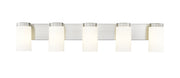Burk 5 Light 38" Vanity in Brushed Nickel
