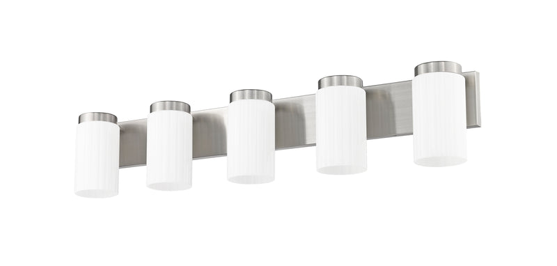 Burk 5 Light 38" Vanity in Brushed Nickel