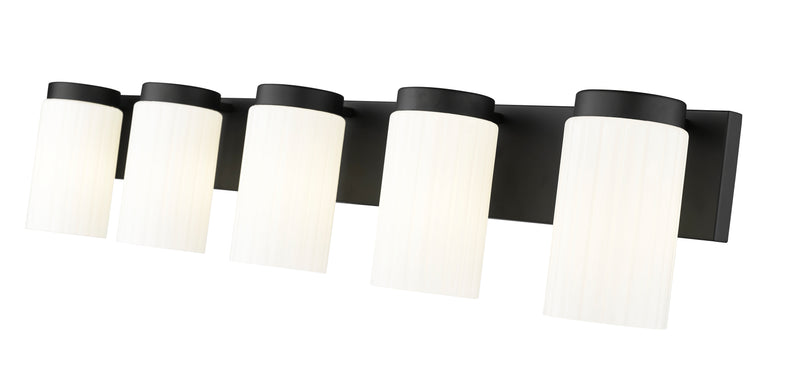 Burk 5 Light 38" Vanity in Matte Black