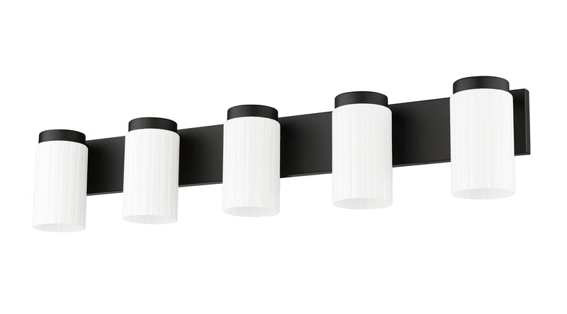 Burk 5 Light 38" Vanity in Matte Black