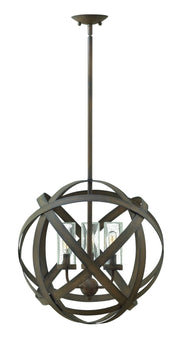 Carson 3-Light Outdoor Pendant in Vintage Iron