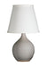 Scatchard 13.5 Inch Mini Accent Lamp in Gray Gloss with White Linen Hardback