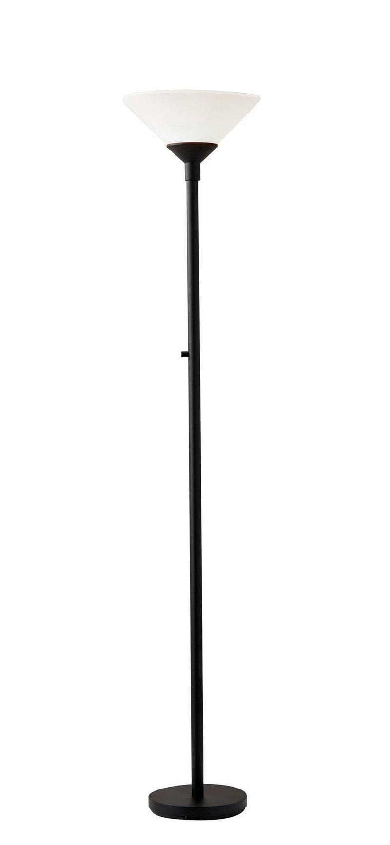 Aries 2-Light Torchiere Floor Lamp in Black