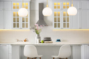 Margo 1 Light 9.75" Pendant in Olde Brass in a room setting
