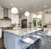 Margo 1 Light 9.75" Pendant in Polished Nickel in a room setting