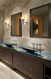 Sutton 1 Light 6" Wall Sconce in Chrome in a room setting