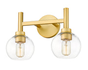 Sutton 2 Light 15.75" Vanity in Brushed Gold