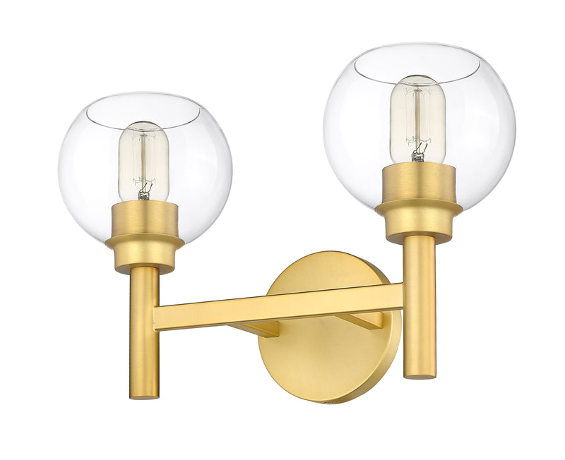 Sutton 2 Light 15.75" Vanity in Brushed Gold