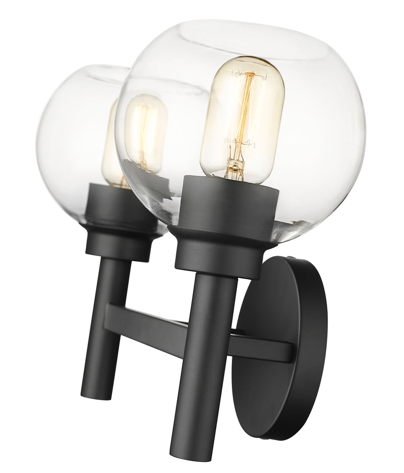 Sutton 2 Light 15.75" Vanity in Matte Black