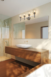 Sutton 4 Light 31.5" Vanity in Chrome in a room setting