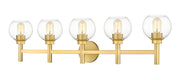 Sutton 5 Light 39.5" Vanity in Brushed Gold