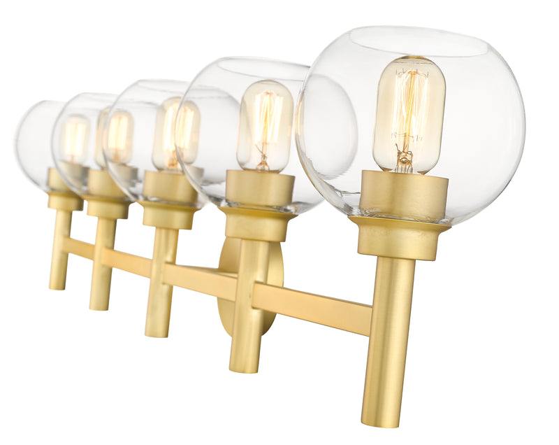 Sutton 5 Light 39.5" Vanity in Brushed Gold