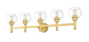 Sutton 5 Light 39.5" Vanity in Brushed Gold