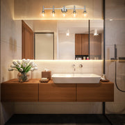 Sutton 5 Light 39.5" Vanity in Chrome in a room setting
