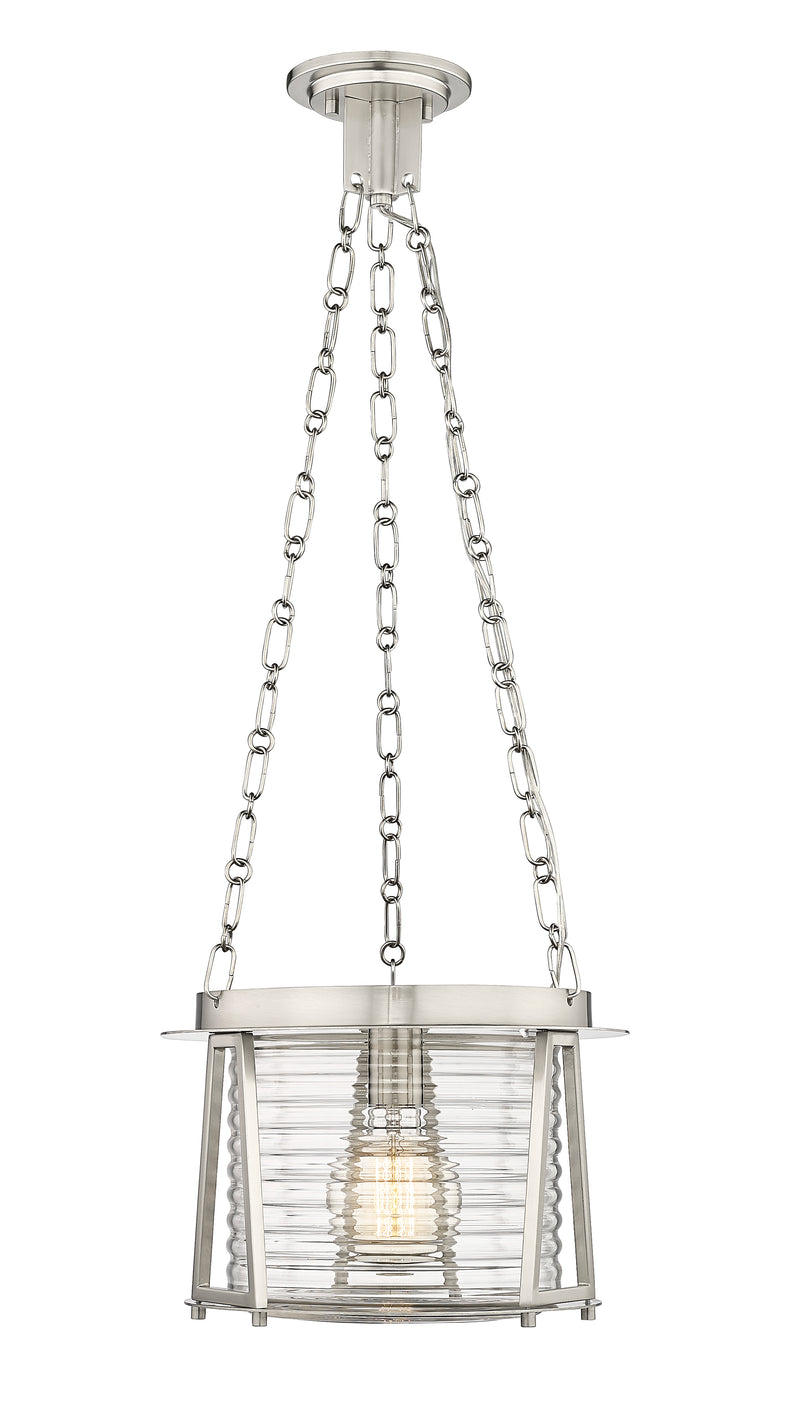 Cape Harbor 1 Light 13" Pendant in Brushed Nickel