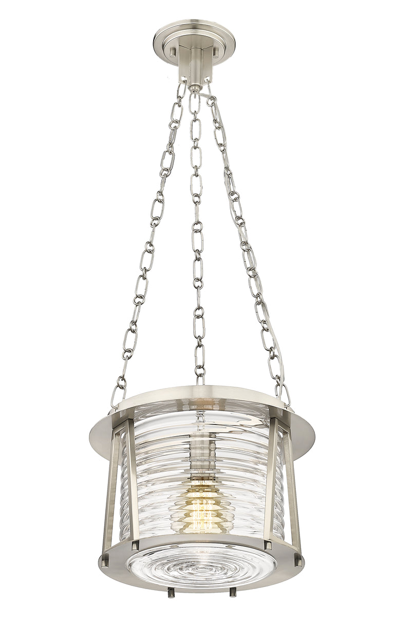 Cape Harbor 1 Light 13" Pendant in Brushed Nickel