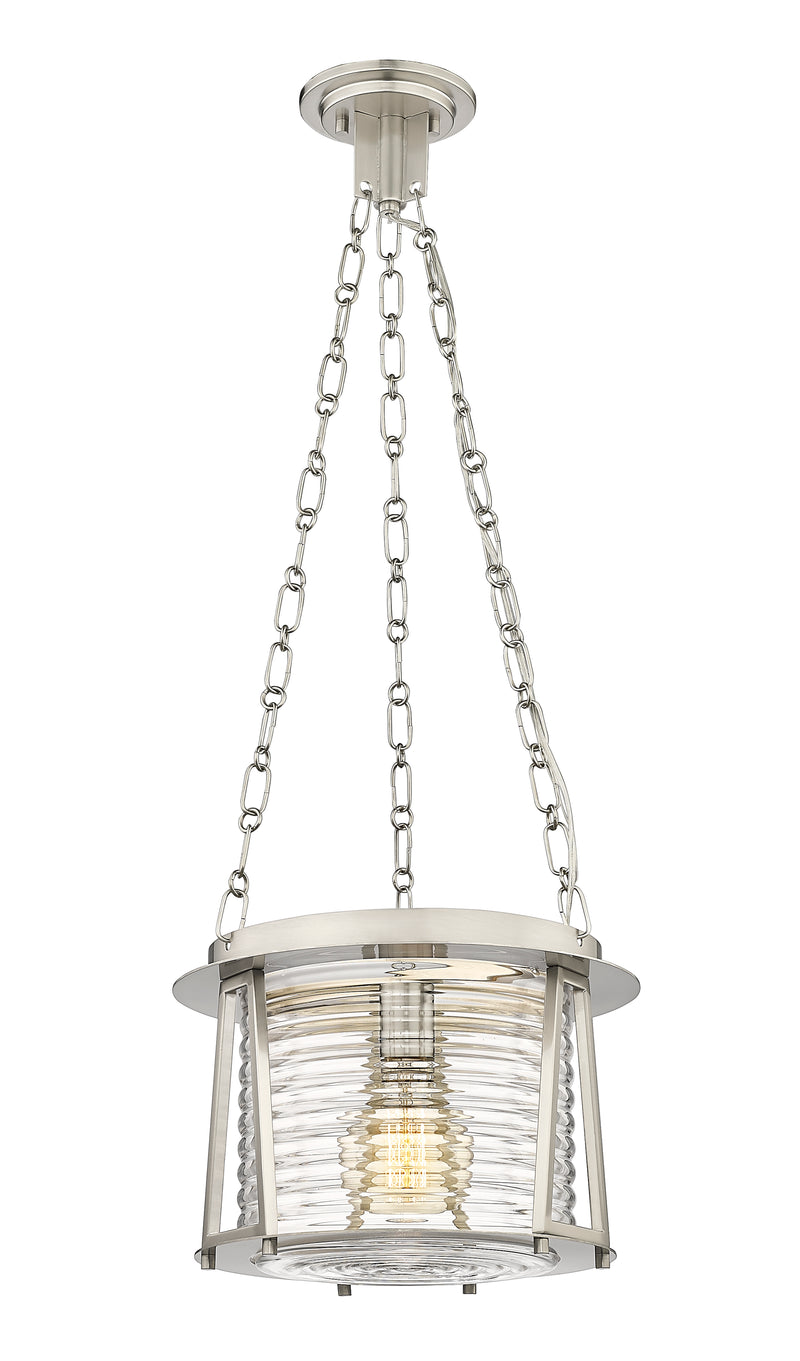 Cape Harbor 1 Light 13" Pendant in Brushed Nickel