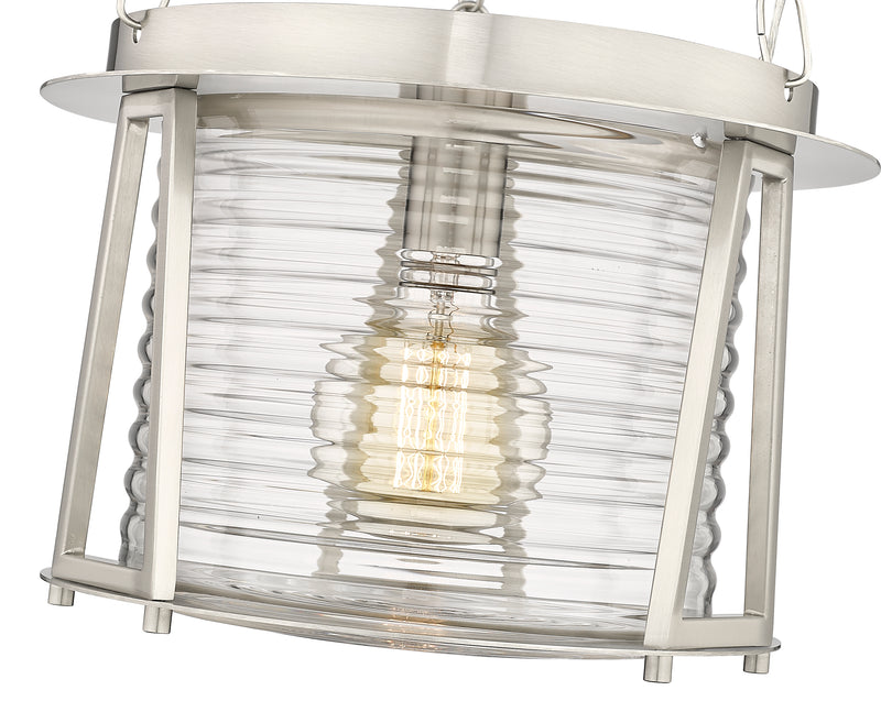 Cape Harbor 1 Light 13" Pendant in Brushed Nickel