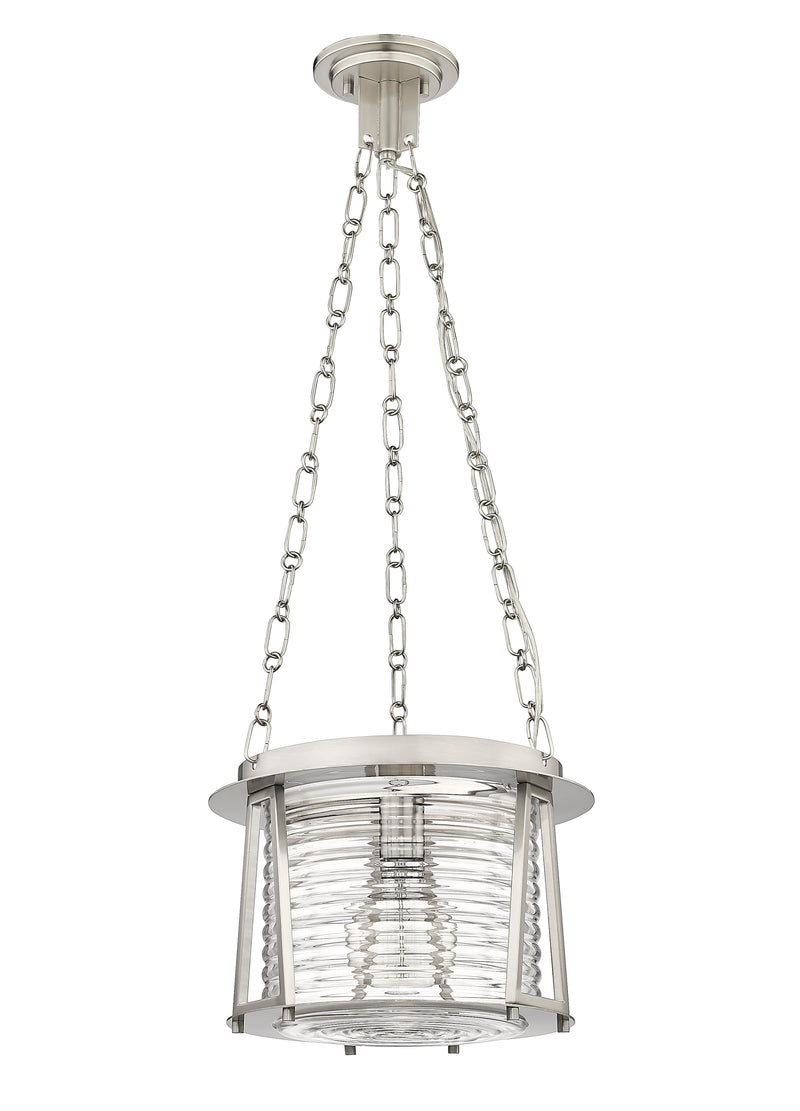 Cape Harbor 1 Light 13" Pendant in Brushed Nickel