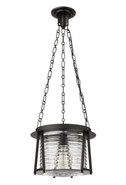 Cape Harbor 1 Light 13" Pendant in Matte Black