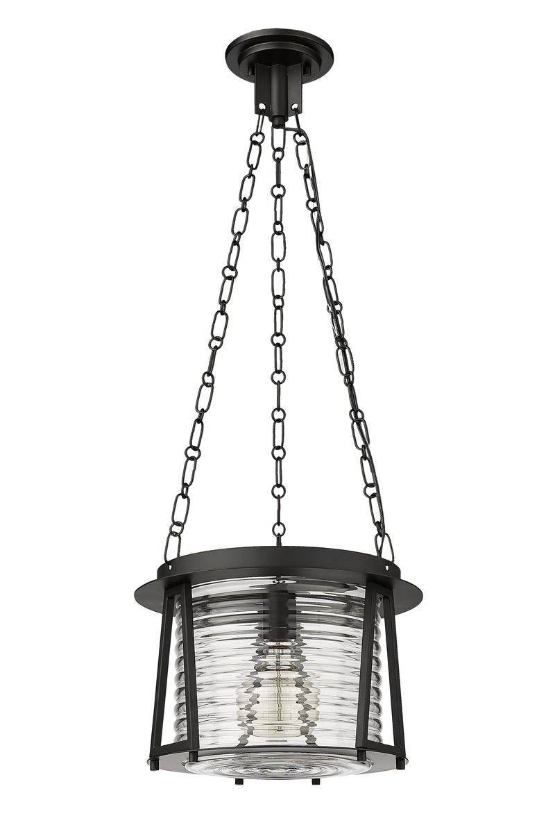 Cape Harbor 1 Light 13" Pendant in Matte Black