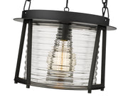 Cape Harbor 1 Light 13" Pendant in Matte Black