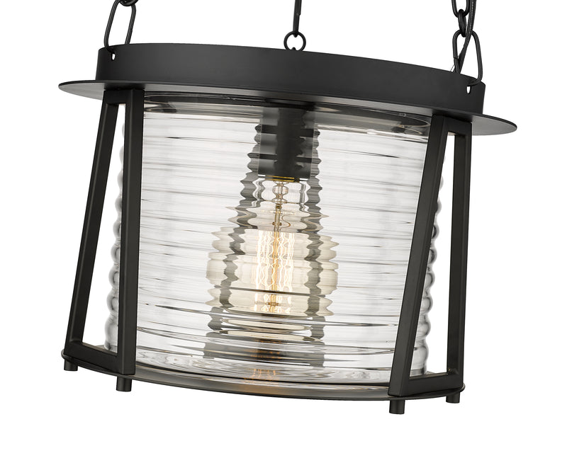Cape Harbor 1 Light 13" Pendant in Matte Black
