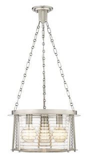 Cape Harbor 3 Light 18" Pendant in Brushed Nickel