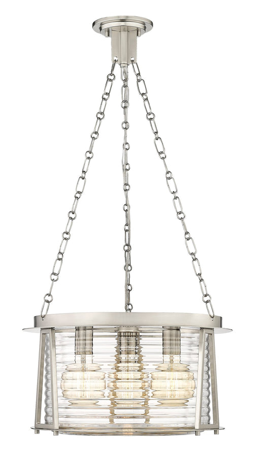 Cape Harbor 3 Light 18" Pendant in Brushed Nickel