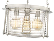 Cape Harbor 3 Light 18" Pendant in Brushed Nickel