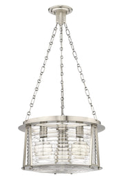 Cape Harbor 3 Light 18" Pendant in Brushed Nickel