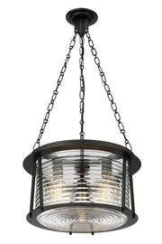 Cape Harbor 3 Light 18" Pendant in Matte Black