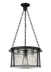 Cape Harbor 3 Light 18" Pendant in Matte Black